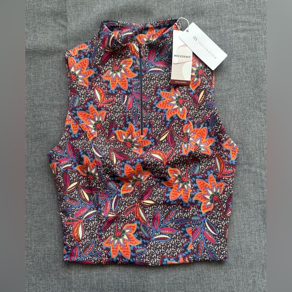 Travis Mathew Tops - Women’s Travis Mathew Sunfire Movement Zip Golf Floral Tank Top